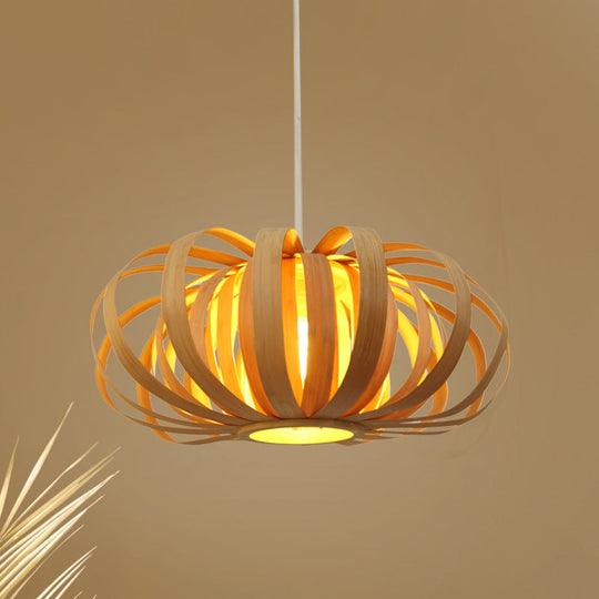 Adjustable Nordic Style Wooden Pendant Light With Oval Shape - 18/21.5/24.5 Width Wood / 18