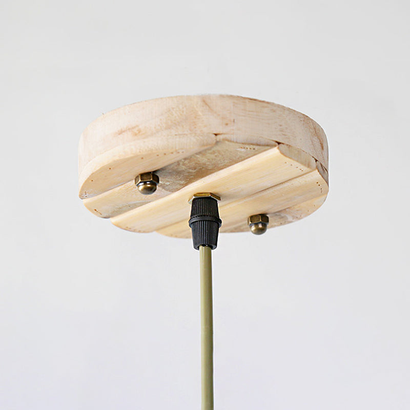 Handmade Bamboo Pendant Light - Modern Wood Ceiling Lamp