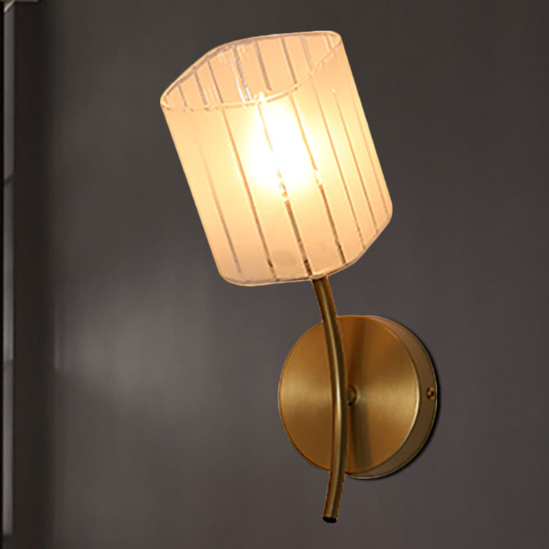 Modern Gold Rectangular Sconce Lamp - Stylish Bedroom Lighting Fixture