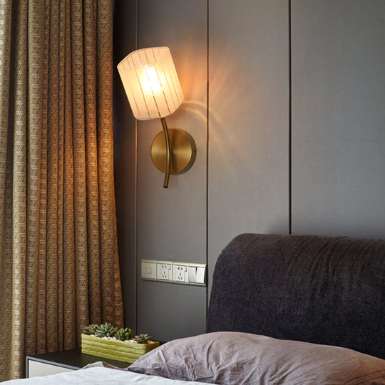 Modern Gold Rectangular Sconce Lamp - Stylish Bedroom Lighting Fixture