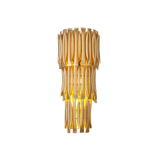 Traditional Style Gold Tiered Aluminum Sconce Light Fixture - 4/6 Lights Wall Mount Corridor