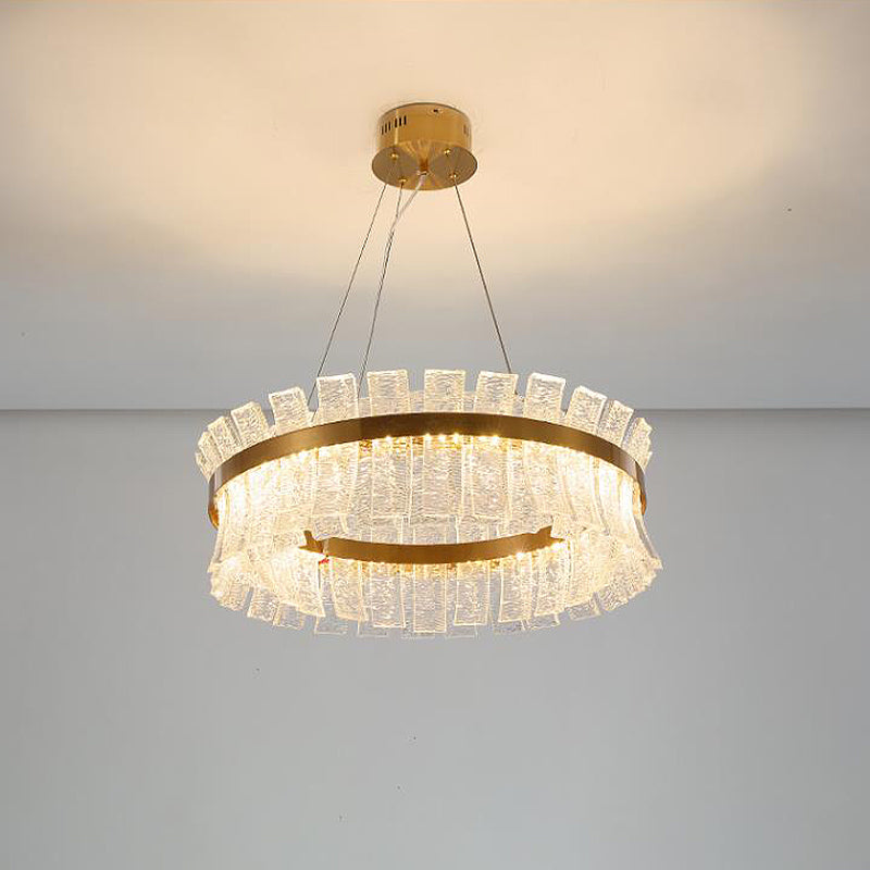 Modern Crystal Led Brass Chandelier For Living Room Ceiling