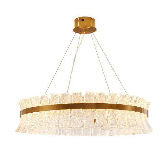 Modern Crystal Led Brass Chandelier For Living Room Ceiling