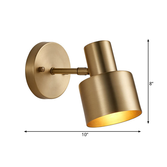 Brass Vanity Wall Light With Led Bulbs - Traditional Sconce Fixture For Bathroom