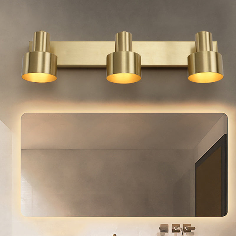 Brass Vanity Wall Light With Led Bulbs - Traditional Sconce Fixture For Bathroom 3 /