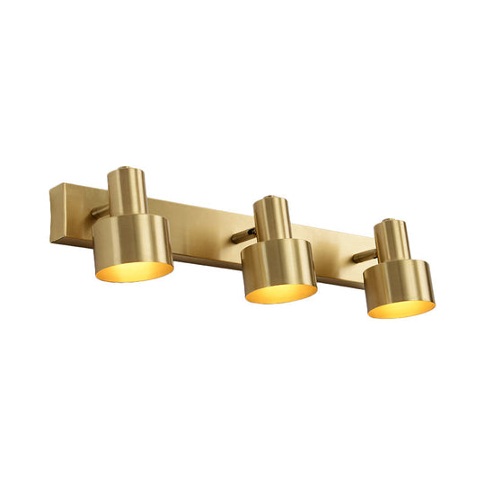 Brass Vanity Wall Light With Led Bulbs - Traditional Sconce Fixture For Bathroom