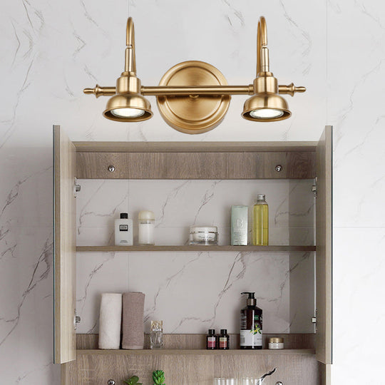 Brass Linear Led Vanity Sconce - Traditional 2/3/4-Light Bathroom Lighting