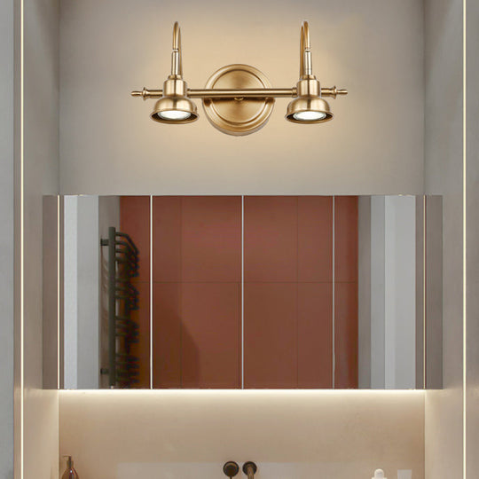 Brass Linear Led Vanity Sconce - Traditional 2/3/4-Light Bathroom Lighting