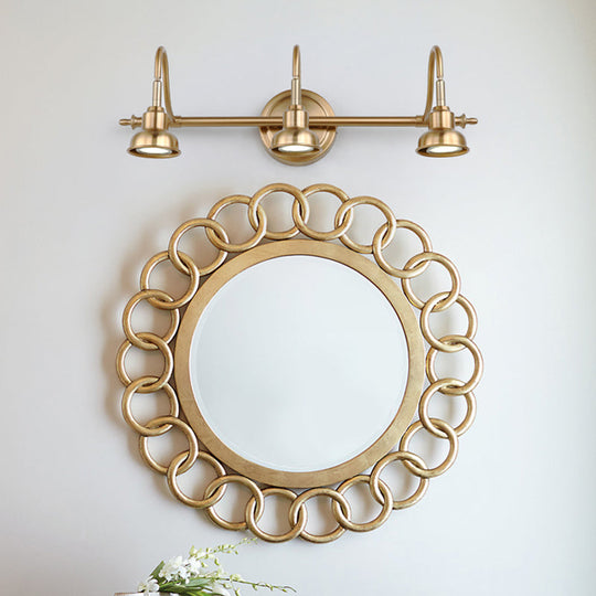 Brass Linear Led Vanity Sconce - Traditional 2/3/4-Light Bathroom Lighting 3 /