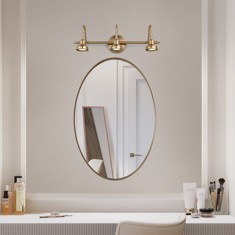 Brass Linear Led Vanity Sconce - Traditional 2/3/4-Light Bathroom Lighting