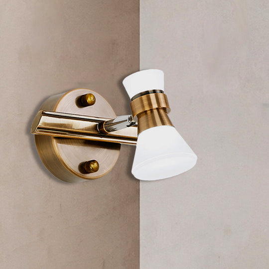 Traditionalist Metal Led Brass Wall Vanity Light In Warm/White