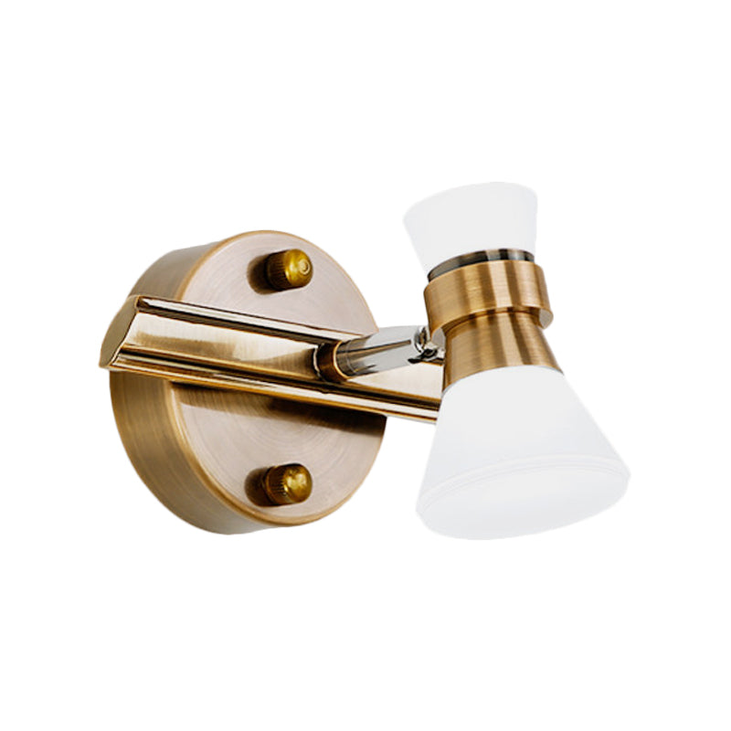 Traditionalist Metal Led Brass Wall Vanity Light In Warm/White