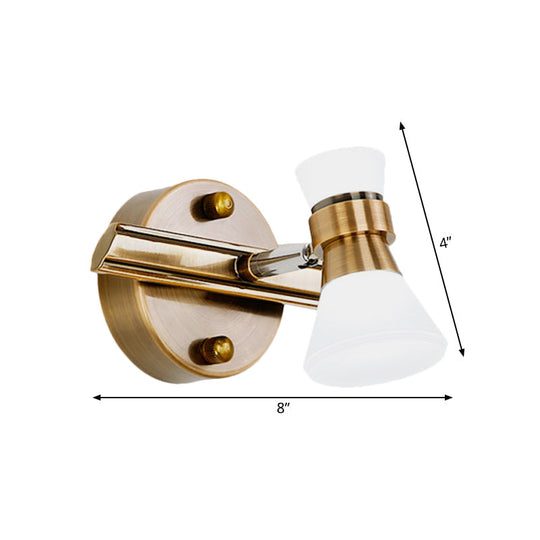 Traditionalist Metal Led Brass Wall Vanity Light In Warm/White