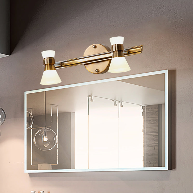 Traditionalist Metal Led Brass Wall Vanity Light In Warm/White