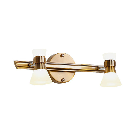 Traditionalist Metal Led Brass Wall Vanity Light In Warm/White