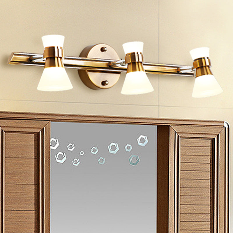 Traditionalist Metal Led Brass Wall Vanity Light In Warm/White