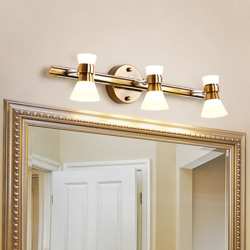 Traditionalist Metal Led Brass Wall Vanity Light In Warm/White