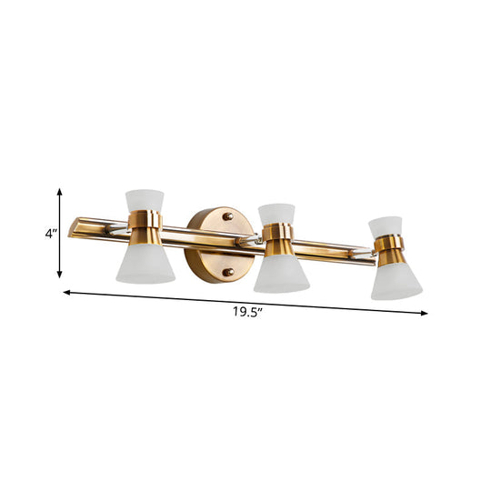 Traditionalist Metal Led Brass Wall Vanity Light In Warm/White