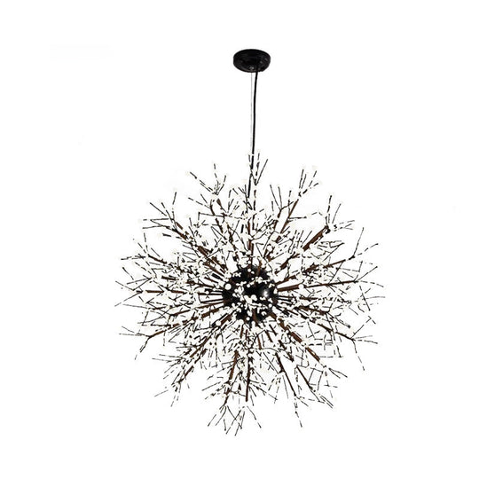 Modern Crystal Beaded Starburst Chandelier - 8/12 Lights White/Red & Green 23.5/31.5 Wide