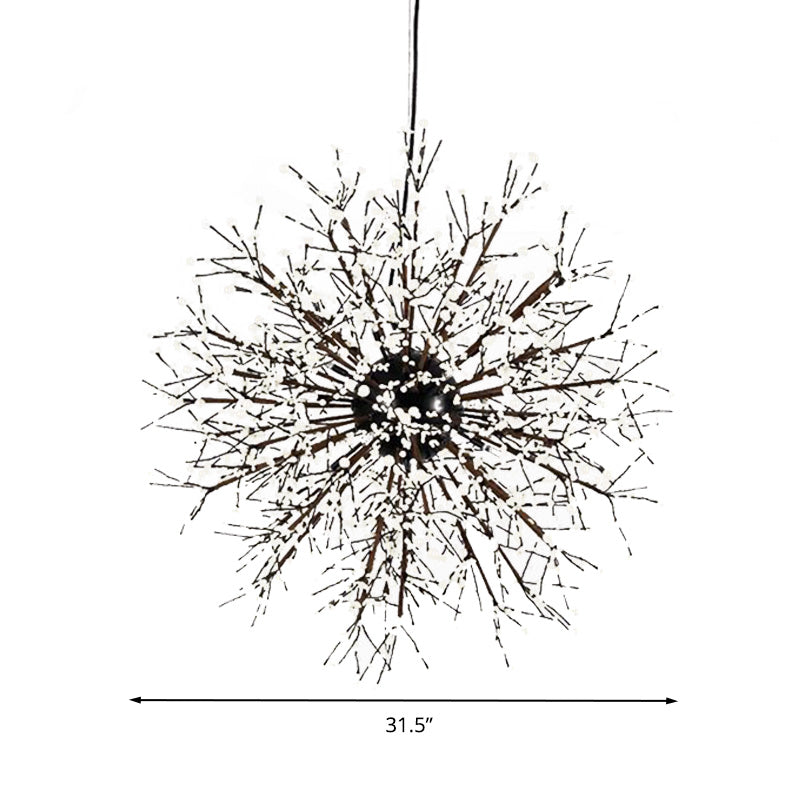 Modern Crystal Beaded Starburst Chandelier - 8/12 Lights White/Red & Green 23.5/31.5 Wide