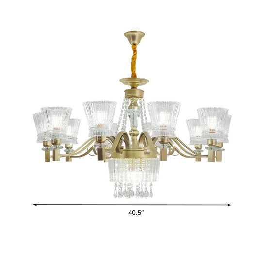 Sputnik Crystal Chandelier - Contemporary Ceiling Light With 11/13/15 Satin Brass Heads 37.5/40.5/41