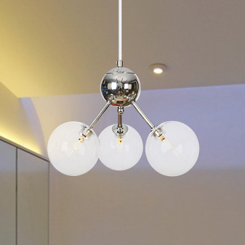 Industrial Style Hanging Chandelier Light With Amber/Clear/Smoke Gray Glass In 3/9/12 Lights -