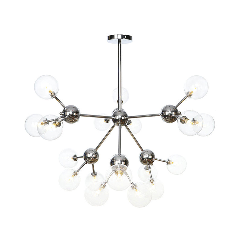 Industrial Style Hanging Chandelier Light With Amber/Clear/Smoke Gray Glass In 3/9/12 Lights -