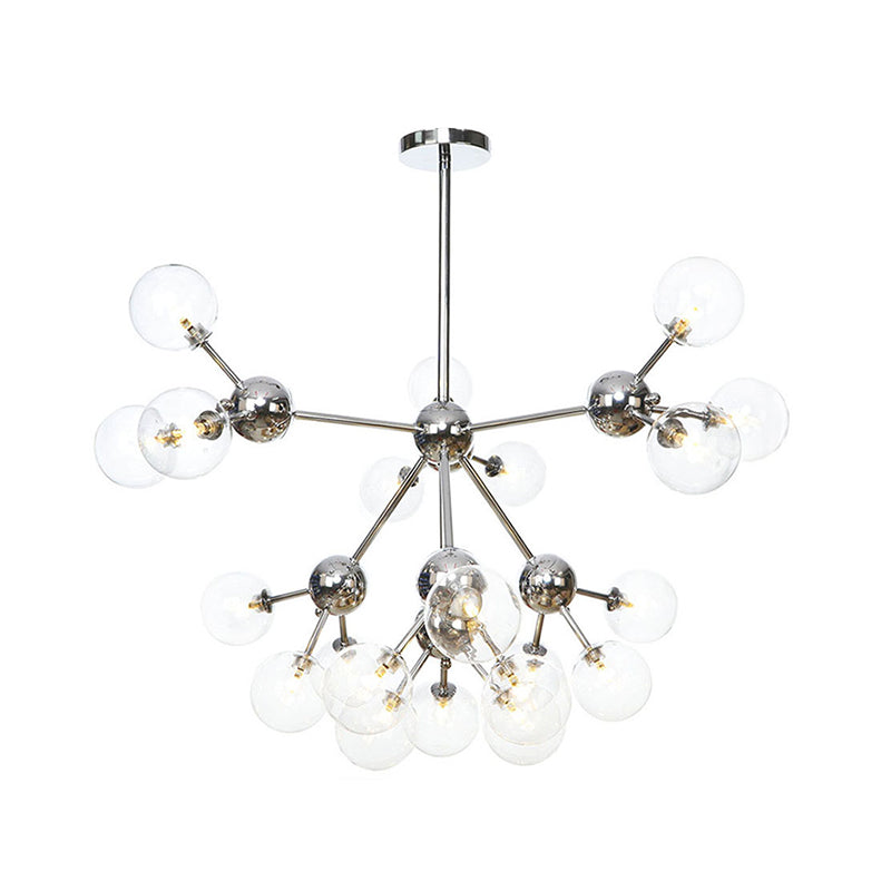 Industrial Style Hanging Chandelier Light With Amber/Clear/Smoke Gray Glass In 3/9/12 Lights -