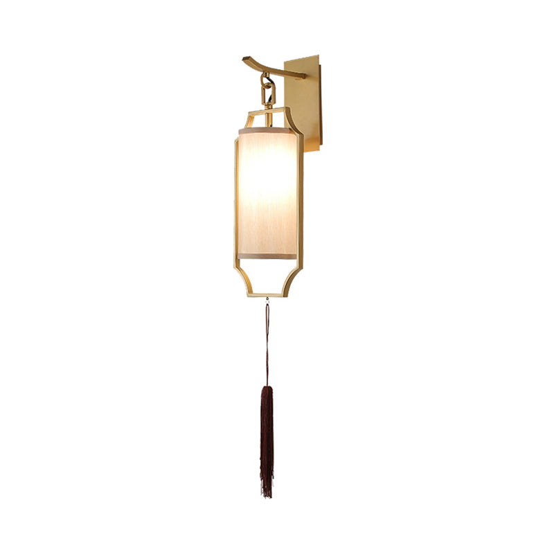 Traditional Gold Cylinder Wall Sconce Light Fixture - Perfect For Living Room Lighting