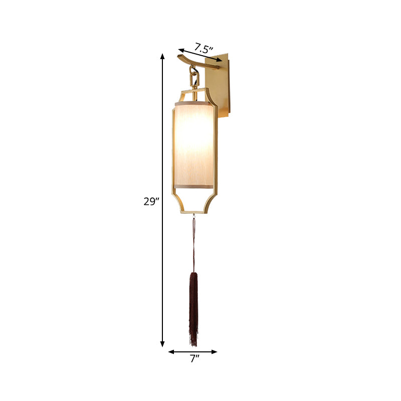 Traditional Gold Cylinder Wall Sconce Light Fixture - Perfect For Living Room Lighting