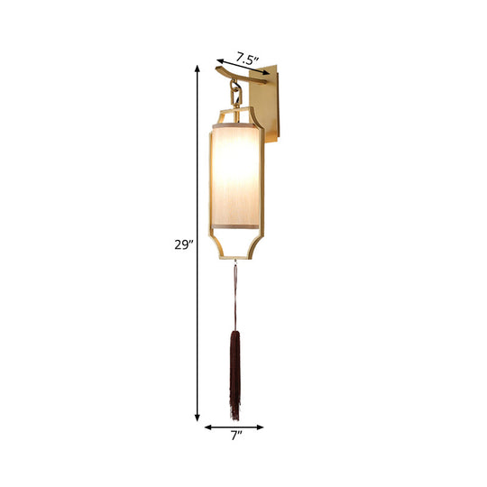 Traditional Gold Cylinder Wall Sconce Light Fixture - Perfect For Living Room Lighting