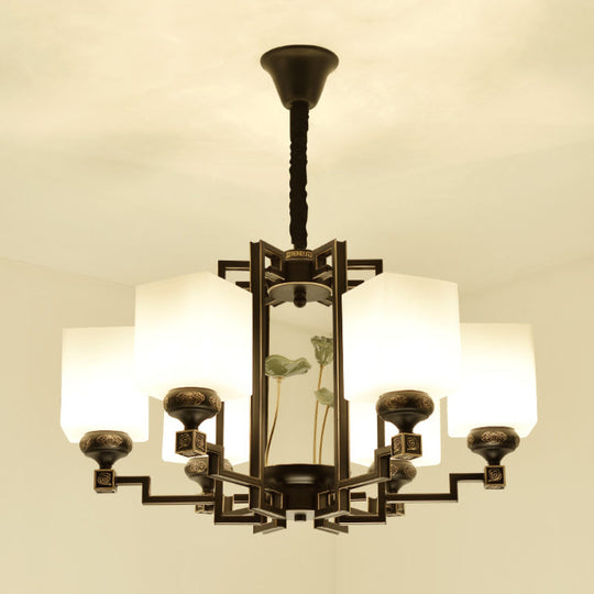 Traditional Style Black Metal Chandelier With 6/8/10 Lights - Dining Room Pendant Lighting