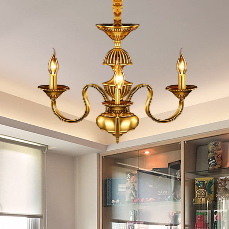 Suspended Metal Pendant Chandelier With Colonial-Inspired Design & 3/5/6 Lights Ideal For Dining