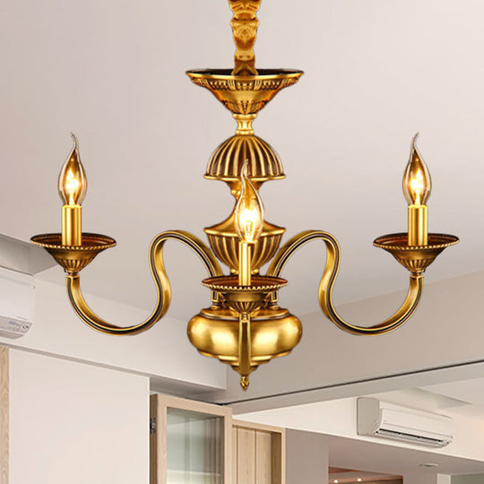 Suspended Metal Pendant Chandelier With Colonial-Inspired Design & 3/5/6 Lights Ideal For Dining