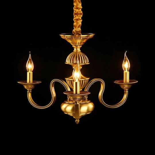 Suspended Metal Pendant Chandelier With Colonial-Inspired Design & 3/5/6 Lights Ideal For Dining