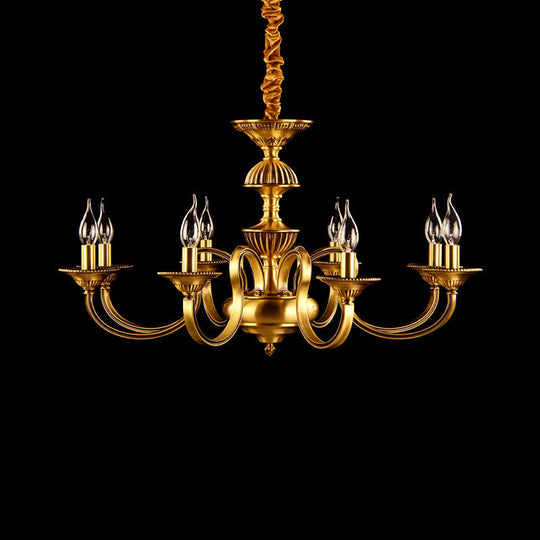 Suspended Metal Pendant Chandelier With Colonial-Inspired Design & 3/5/6 Lights Ideal For Dining