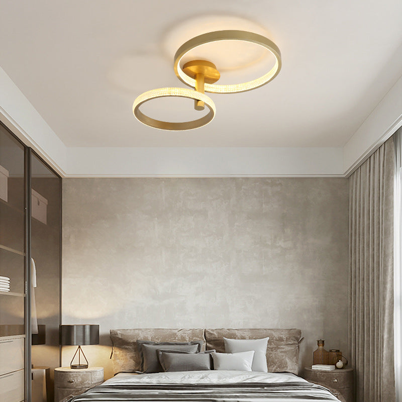 Modern Rotatable LED Semi-Flush Ceiling Lamp in Warm/White/Natural Light, 25.5"/33.5" L