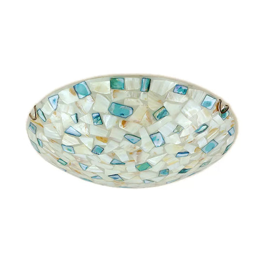 Plafonnier Tiffany, luminaire encastré de taille moyenne - Abat-jour décoratif en mosaïque pour chambres à coucher