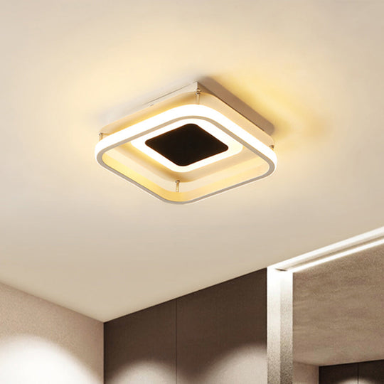 Black LED Square Acrylic Ceiling Light: Modern Design, Stepless Dimming, Remote Control