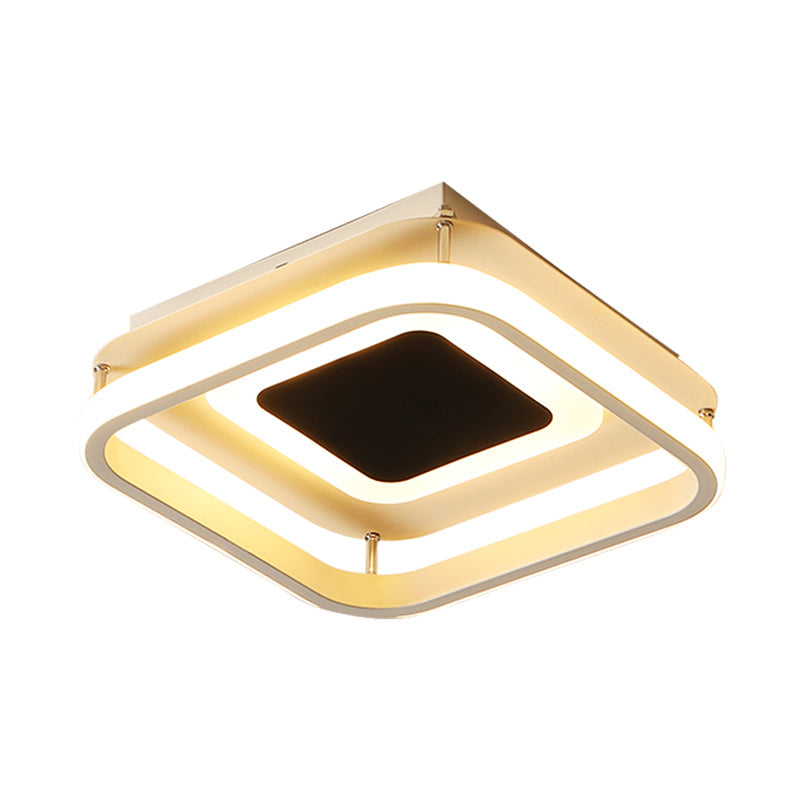 Black LED Square Acrylic Ceiling Light: Modern Design, Stepless Dimming, Remote Control