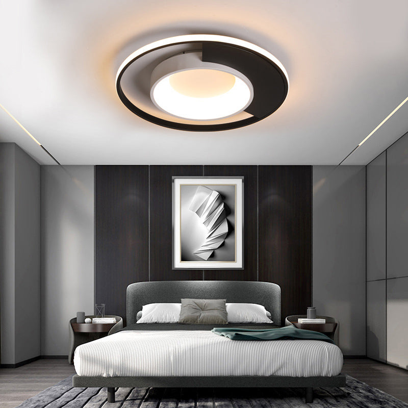 Modern LED Black and White Acrylic Ceiling Mounted Flush Mount Spotlight with Warm/White Light