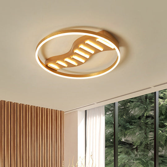 Modern Acrylic LED Ceiling Lamp - 19.5"/23.5" Diameter, Flush Mount, Stepless Dimming, Remote Control - Warm/White Light