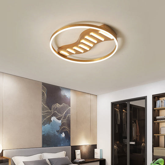 Modern Acrylic LED Ceiling Lamp - 19.5"/23.5" Diameter, Flush Mount, Stepless Dimming, Remote Control - Warm/White Light