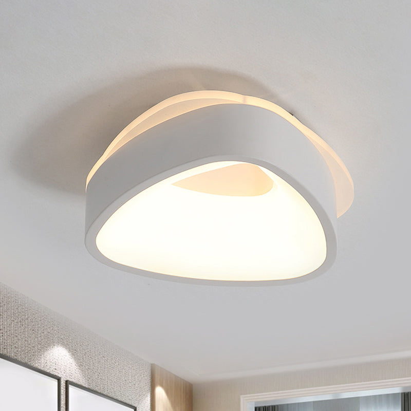 Plafonnier LED nordique moderne en gris/blanc : design triangulaire, rond ou carré