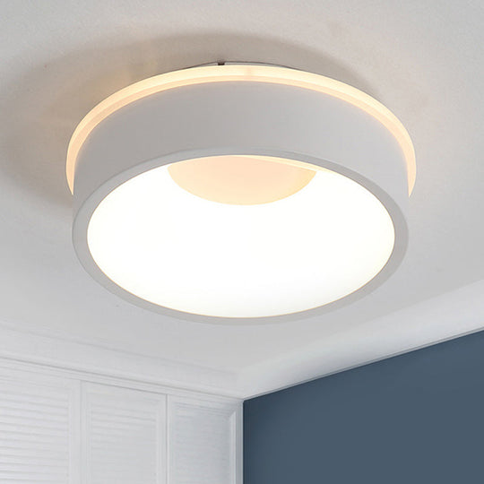 Plafonnier LED nordique moderne en gris/blanc : design triangulaire, rond ou carré