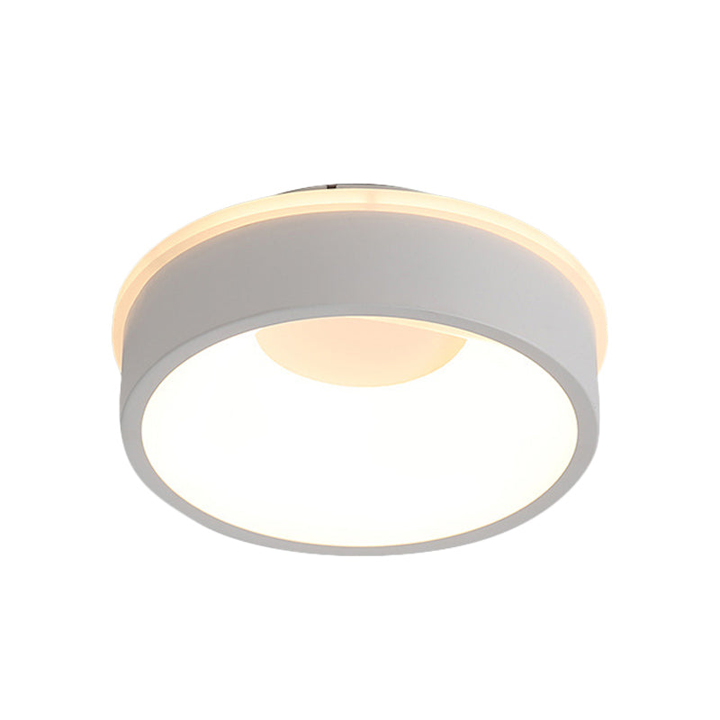 Plafonnier LED nordique moderne en gris/blanc : design triangulaire, rond ou carré