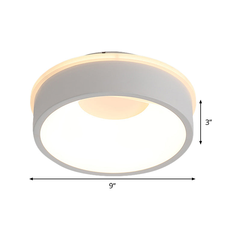 Modern Nordic Led Ceiling Light In Grey/White: Triangle Round Or Square Design