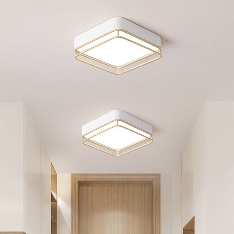 Contemporary Square LED Flush Mount Ceiling Light in Warm/White/3 Color Options