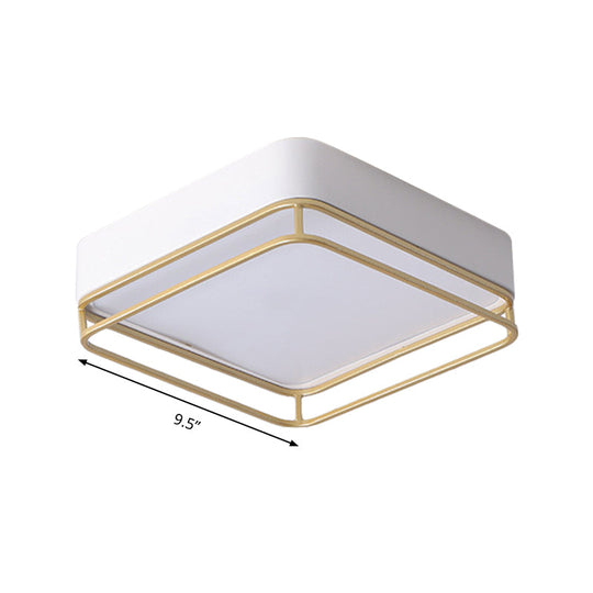 Contemporary Square LED Flush Mount Ceiling Light in Warm/White/3 Color Options