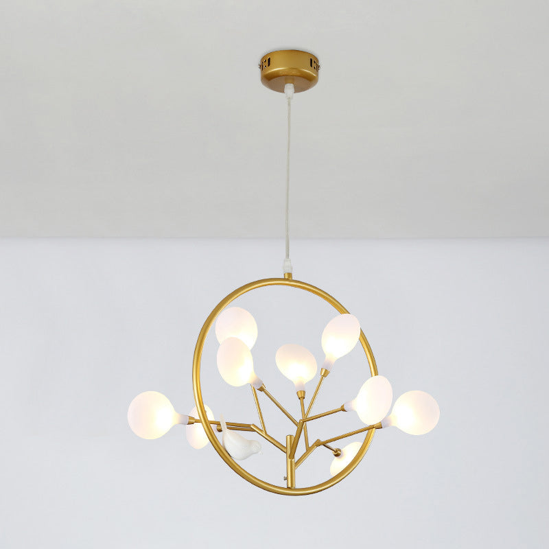 Postmodern Brass Branch Chandelier Pendant Light with LED Hanging Kit - Warm/White Light